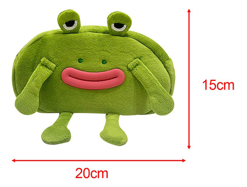 Estuche Para Lápices De Felpa, Bolso De Papelería De Rana