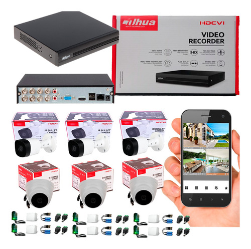 Camaras Seguridad Kit 8 Dahua + 6 Cámaras  + D 1tb Completo