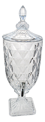 Dispensador Vitrolero Diamante De Vidrio Para Bebidas 3 L Color Transparente