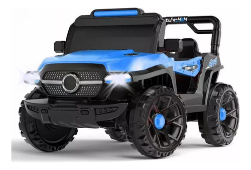 Auto Buggy Eléctrico Con Luces Y Música A Control Remoto Color Azul