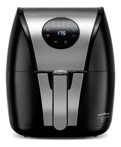 Fritadeira Air Fryer Britânia Bfr41pi Digital Inox 1500w Cor Preto 110v