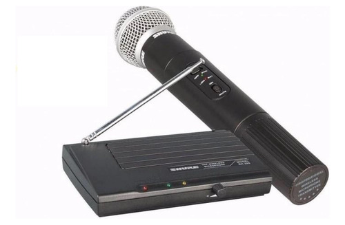 Sistema De Micrófono+receptor Profesional Inalámbrico Sh-200 Color Negro
