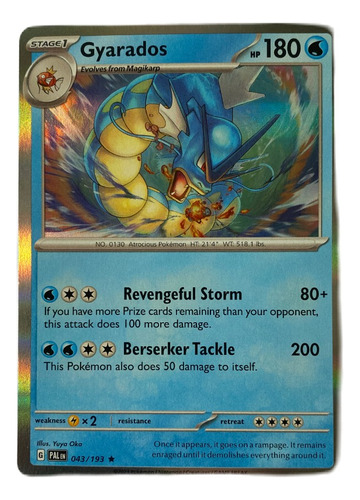 Gyarados Carta Pokémon Original Tcg Inglés