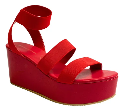 Sandalia plataforma com elastico cheap