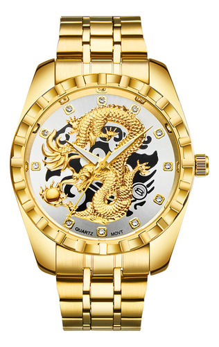 Dragon Watch New Golden Dragon Reloj Para Hombre A La Moda S