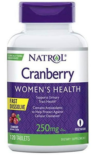 Natrol Cranberry Fast Dissolve Tabletas, 250mg, 120 Count