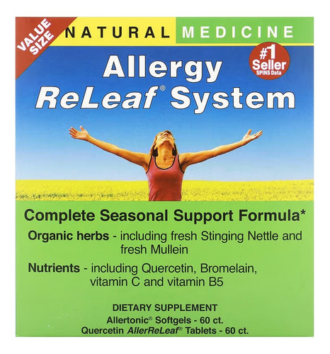Herbs Etc. Allergy Releaf System 2 Frascos De 120 Caps Sabor Sin Sabor