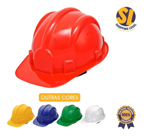 Imagem 5 de 7 de Capacete Segurança Epi Vermelho Beryl Deltaplus Kit C 5 Unid