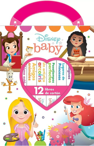 Disney Baby Princesas Bloque De 12 Libros Para Niñas 10x10cm