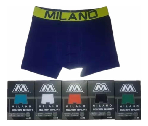 3 Boxer De Algodón Milano Para Hombre Colores Surtidos