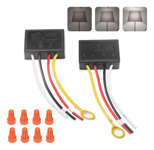 Paquete De 2 Interruptores De Lámpara Táctil, Módulo...