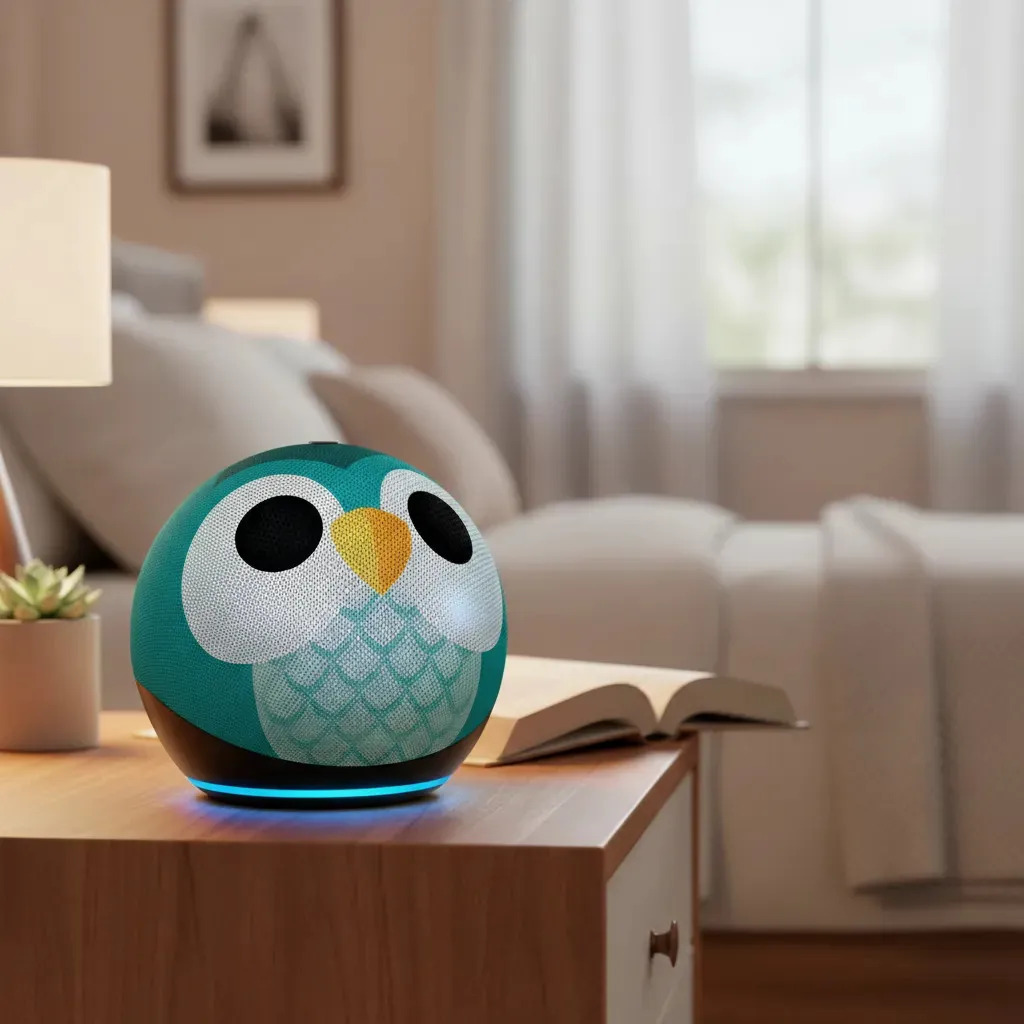 Amazon Echo Dot Echo Dot 5th Gen Kids com assistente virtual Alexa - owl