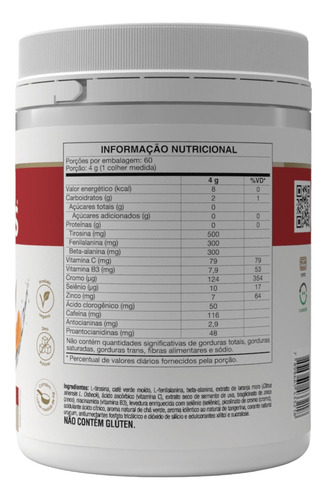 Termo Plus Tangerina Com Chá Verde Vitafor 240g