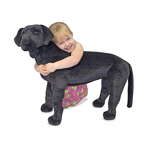 Laboratorio Negro Gigante - Perro De Peluche Realista (...