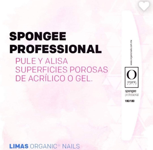 Lima Para Uñas Organic Nails Sponge 100/180