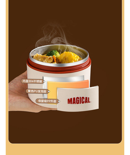 Caja Almuerzo Térmica Portátil Inoxidable Botella Mejorada