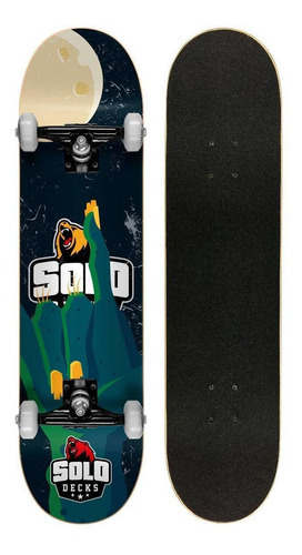 Skate Montado Profissional Solo Decks Moon