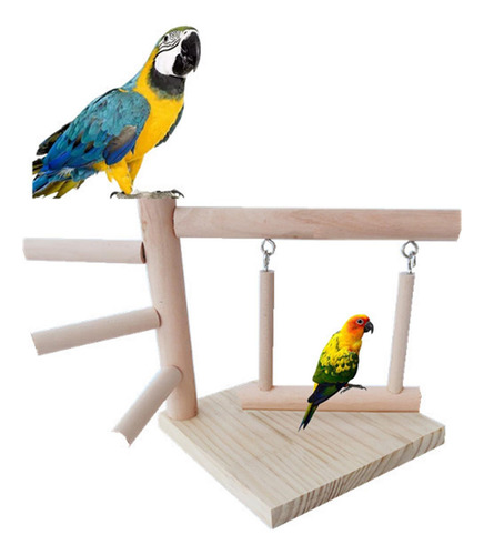 Loros De Madera Perchas Para Pájaros Parque De Juegos Para