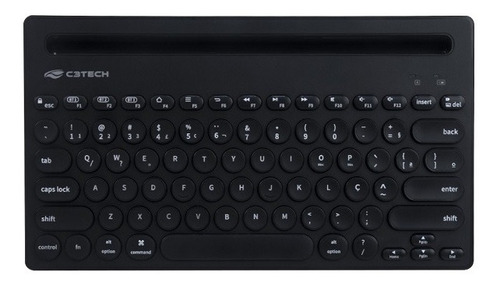 Teclado Sem Fio C3tech K-bt200bk Conexão Bluetooth