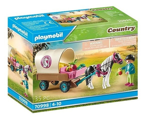 Playmobil 70998 Carreta De Pony De La Granja Con Accesorios!