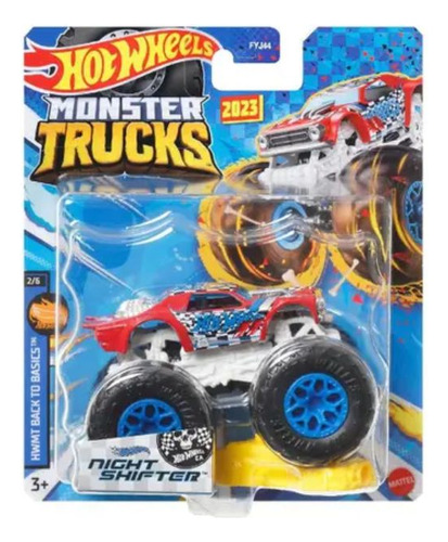 Carrinho Hot Wheels Monster Trucks 1:64 Mattel Fyj44 Cor Night Shifter