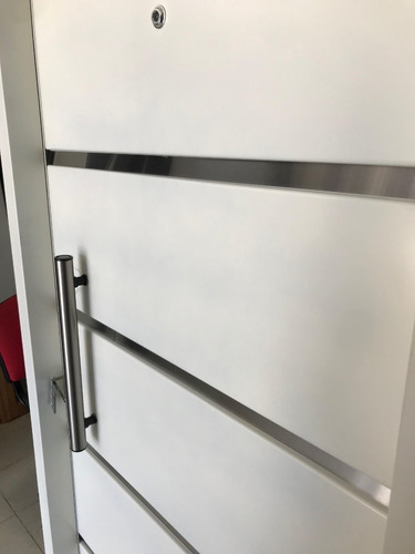 Puerta 80x200 Doble Chapa Inyectada Blanca Acero Silver