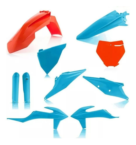 Kit Plástico Ktm Sx Sx-f Xc-f 2019-2020 Orange/blue Acerbis