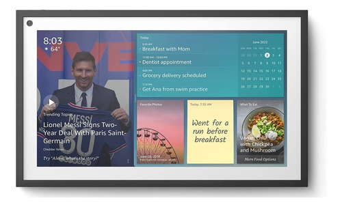 Amazon Echo Echo Show 15 Con Asistente Virtual Alexa, Pantalla Integrada De 15.6  Black Y White 110v/240v