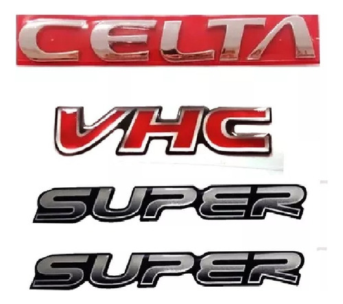 Kit Emblemas P/ Celta + Vhc Resinado + 2 Super Até 2004