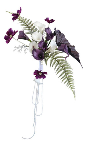 Flores De De Cala Artificiales Novia Sosteniendo Flores Ramo