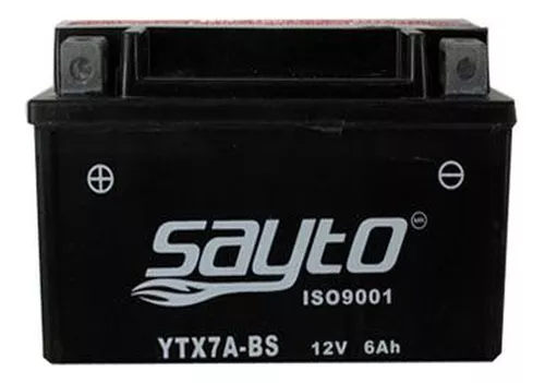 Bateria Ytx7a-bs 12v 6ah Con Acido Para Moto Strom250 Sayto
