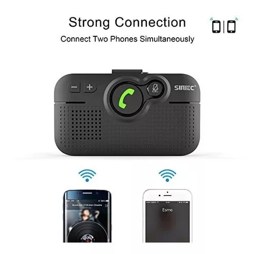 Altavoz manos libres Bluetooth coche para teléfono celular, altavoz de  teléfono Bluetooth para coche, encendido automático apagado coche Bluetooth