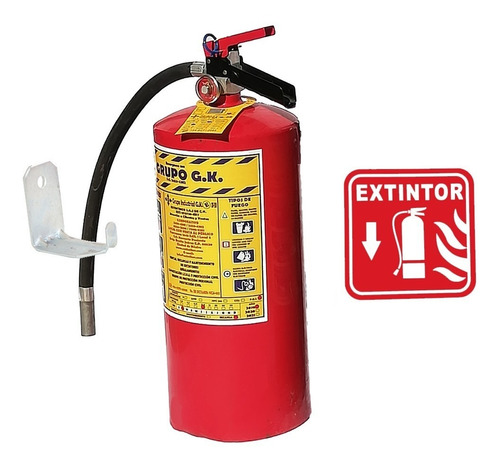 Kit Extinguidor Pqs Abc 9 Kg Señal Y Soporte Envio Gratis