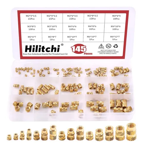 200 Insertos M3 De Latón Para Impresión 3D - 3mm X 4mm