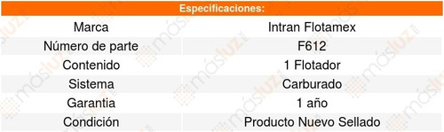 Flotador Tanque Gasolina C20 Pickup 4.1l L6 73 A 74 Intran