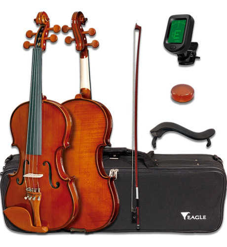 Violino Eagle 4/4 Ve441 Kit C/ Espaleira+afinador+acessórios