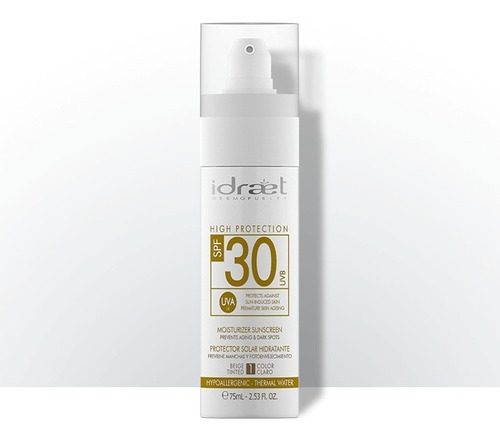 Idraet Protector Solar Spf 30 Tono 1 Base Color Beige Claro 