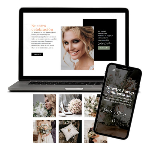 Invitación Web Boda Con Cuenta Regresiva Y Galería De Fotos