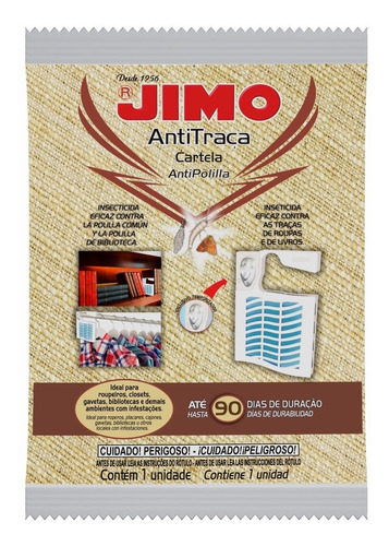 Mata Anti Traça Cartela Com Temporizador Jimo