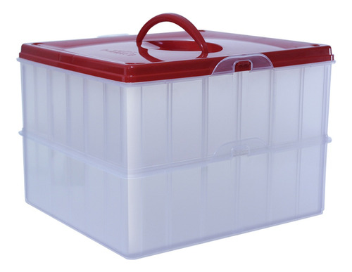 Organizador Cuadrado Jumbo 10 Ltrs - 2 Compartimientos