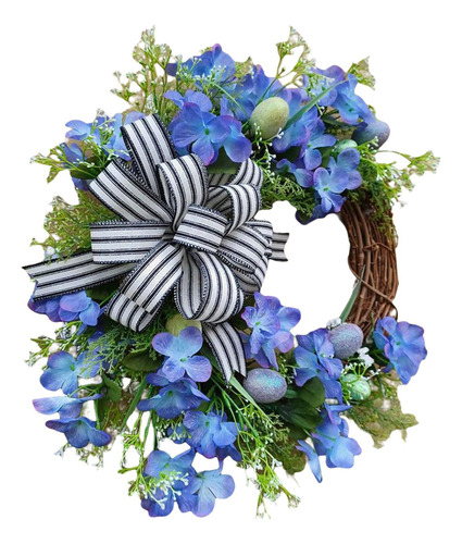 Corona De Pascua Con Adorno Colgante De Huevos Pastel Para