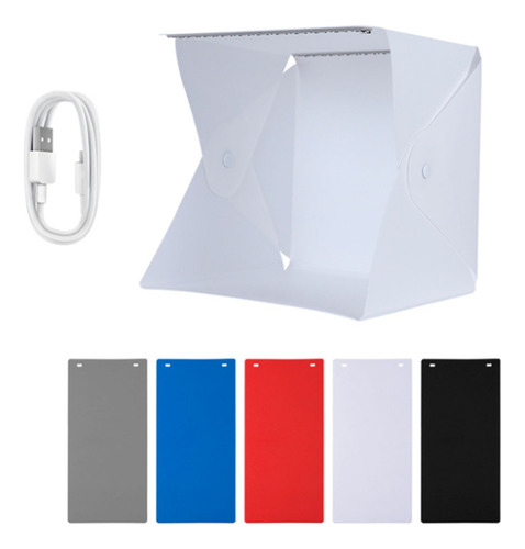 Caja De Luz Plegable Light Box Led 40x 40 Fotografia Rigido