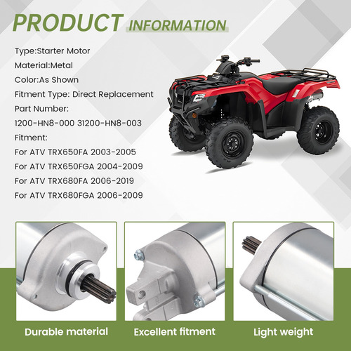 Motor Para Fourtrax Trx650fa Trx650fga 31200-hn-fs