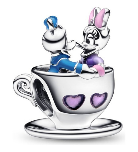 Dije Charm Pandora Pato Donald & Daisy Taza De Te Disneyland