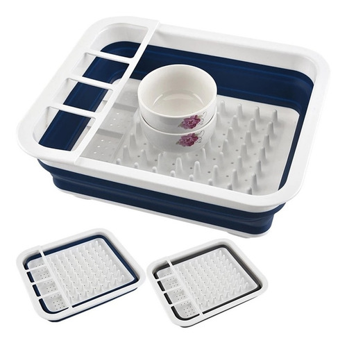 Escurridor De Trastes Plegable Plástico Y Silicón Para Chef