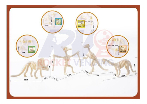 Juguete Dinosaurio Huesos Jurasico  100 Capsulas 2 Pulgadas