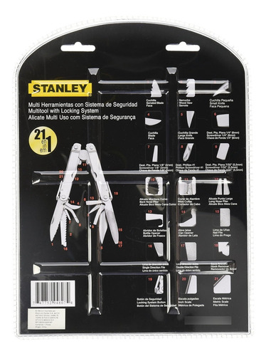 Stanley Multi Herramienta 21 En 1 Con Estuche Plateado