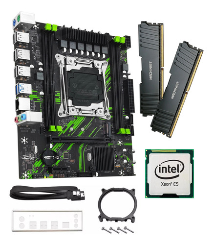Kit Xeon Gamer Placa Mãe Machinist Pr9 2670 V3 + 32gb Ddr4
