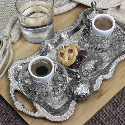 Imagen 6 de 7 de Juego De Café: Juego De 2 Tazas De Café Turco, Plato ...
