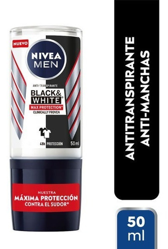 Desodorante Roll On Nivea Men Invisible Black White Max 50ml